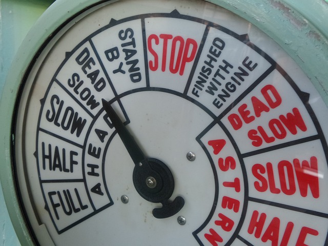 Speedometer of a ship