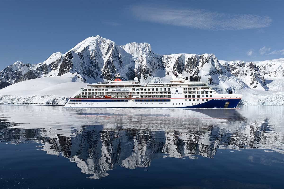 Hapag Lloyd Cruise ship in antarctica waters