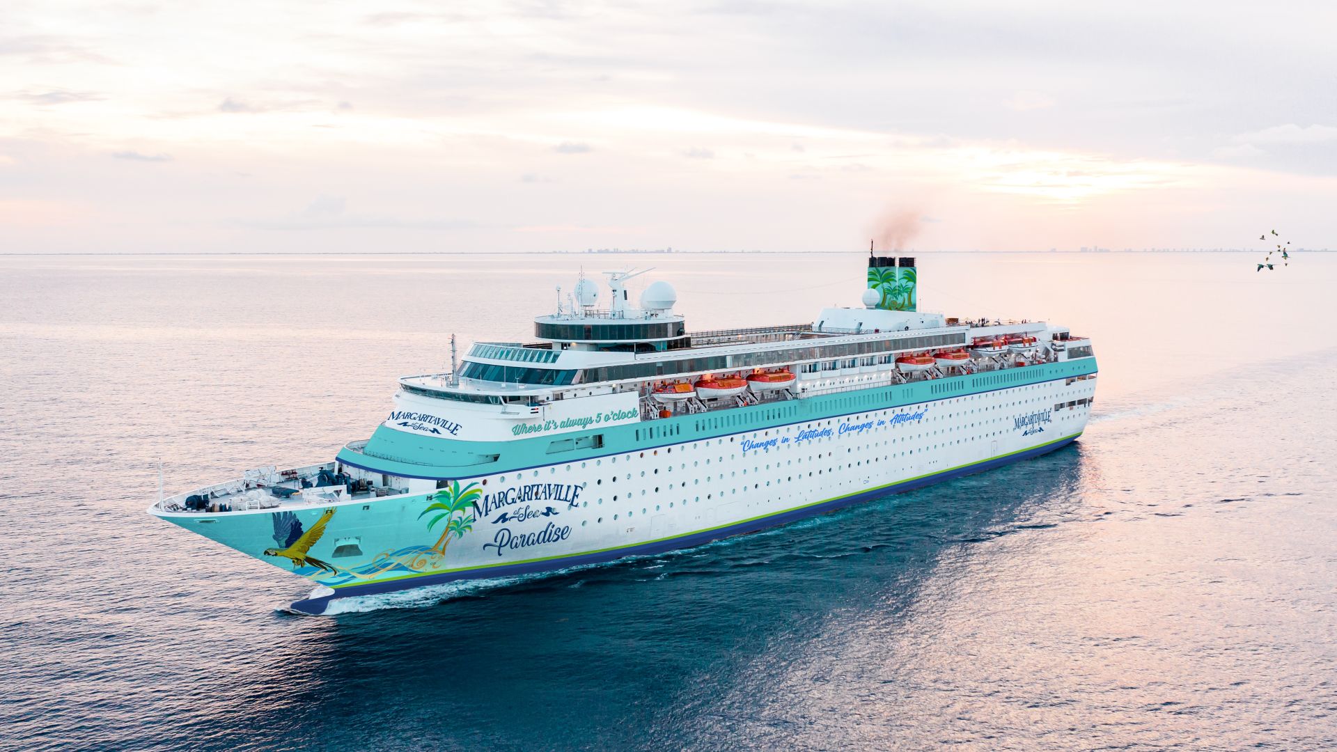 Margaritaville Cruise Line on the sea