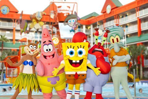 Spongebob Squarepants cast in mascots