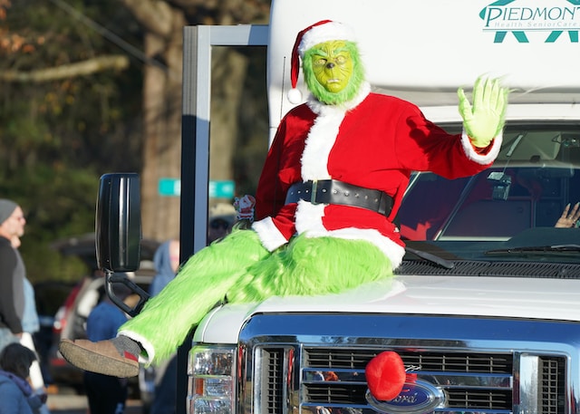 guy in a the grinch costume