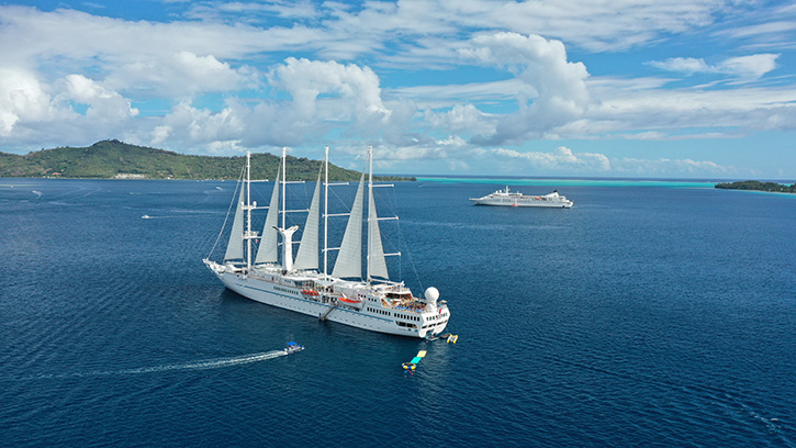 windstar cruise ship on the ocean