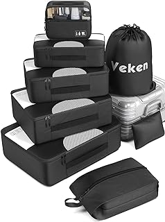 a set of black packing cubes