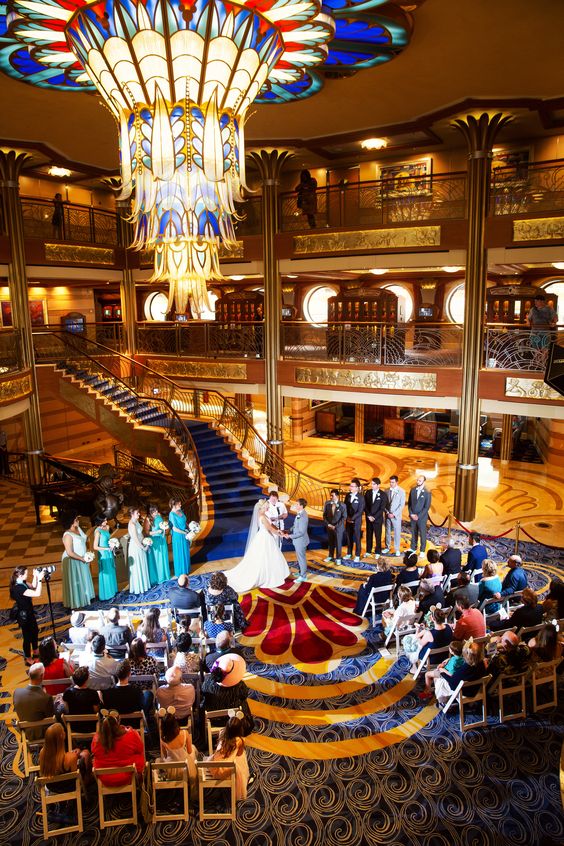 wedding ceremony on a cruise ship